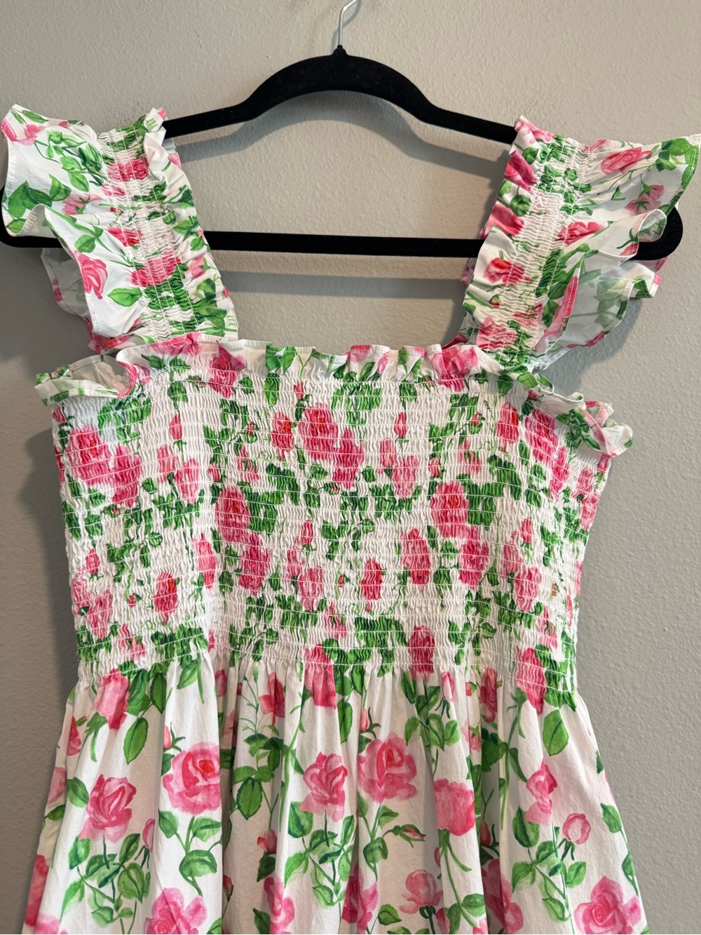 Hill House The Ellie Nap Dress In Pink Roses Medium Garden Weeding Tea Party - Picture 4 of 10